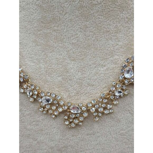 J Crew Jewelry - J Crew Gold Tone Clear Crystal Necklace NWOT!